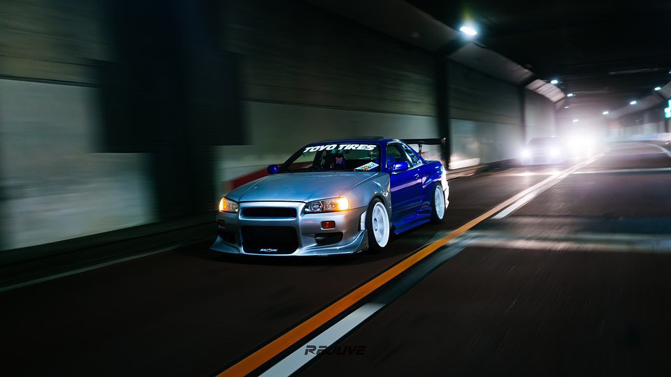 Night drive Tokyo GT-Rs Shibaura PA Tokyo