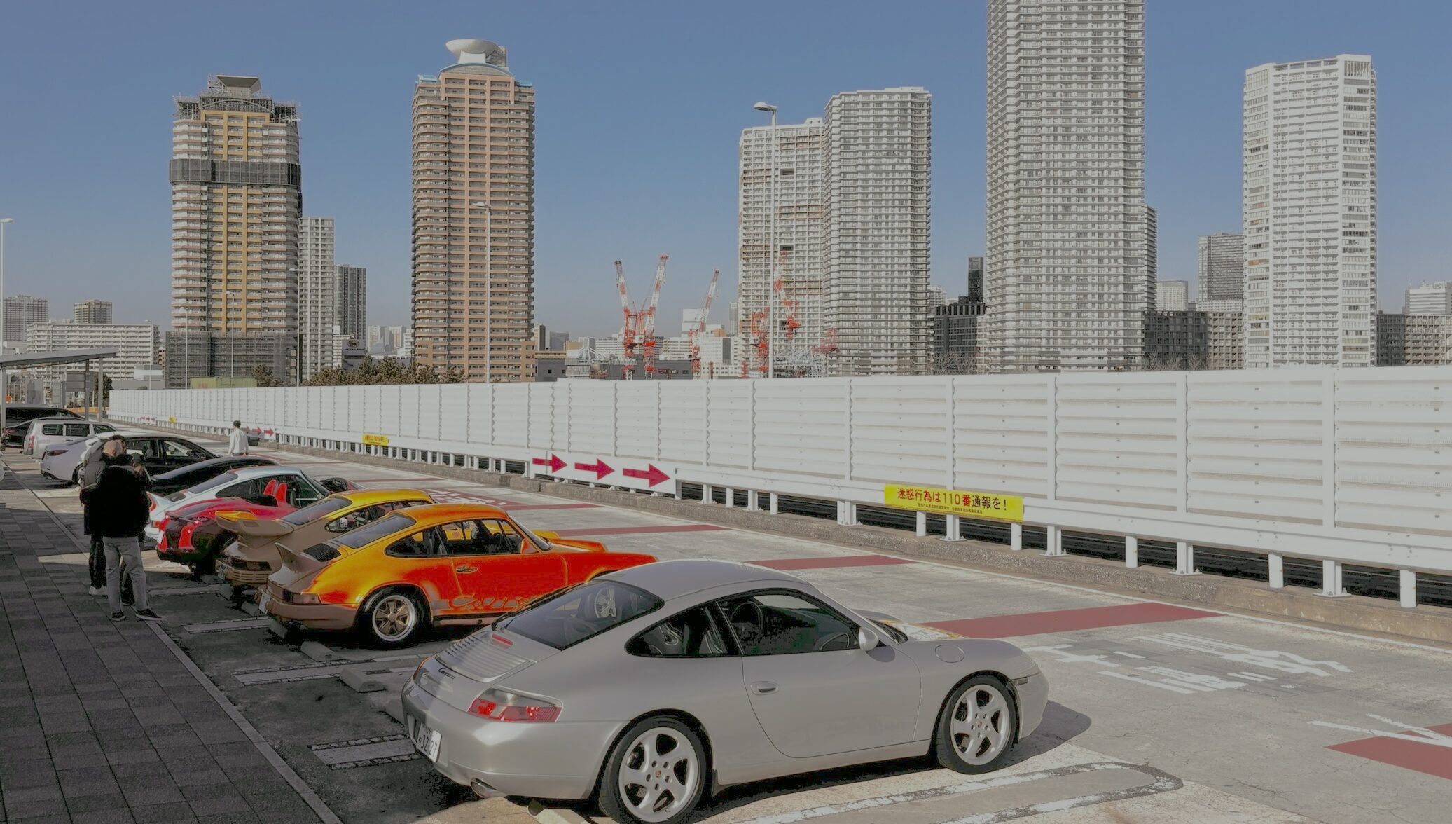 GT-R night meet at Tatsumi PA Tokyo expressway meet