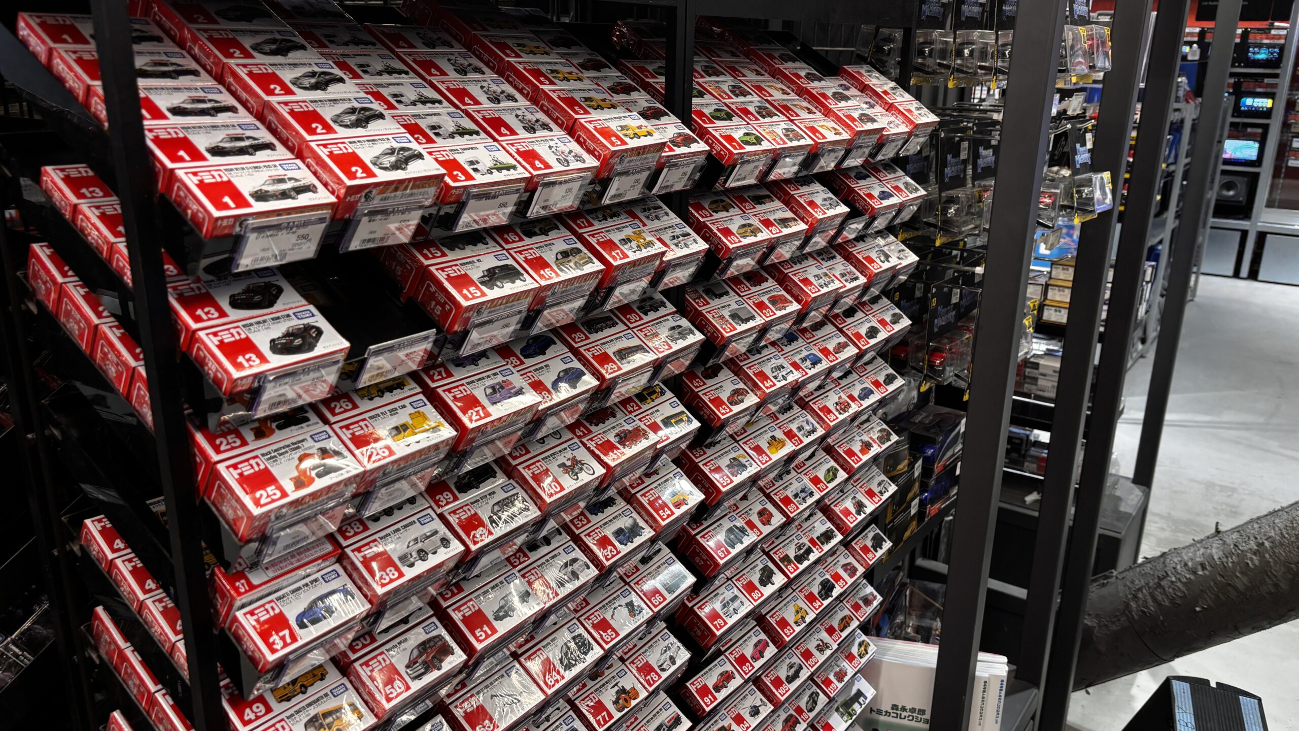 Tomica and diecast cars at A PIT Shinonome Tokyo