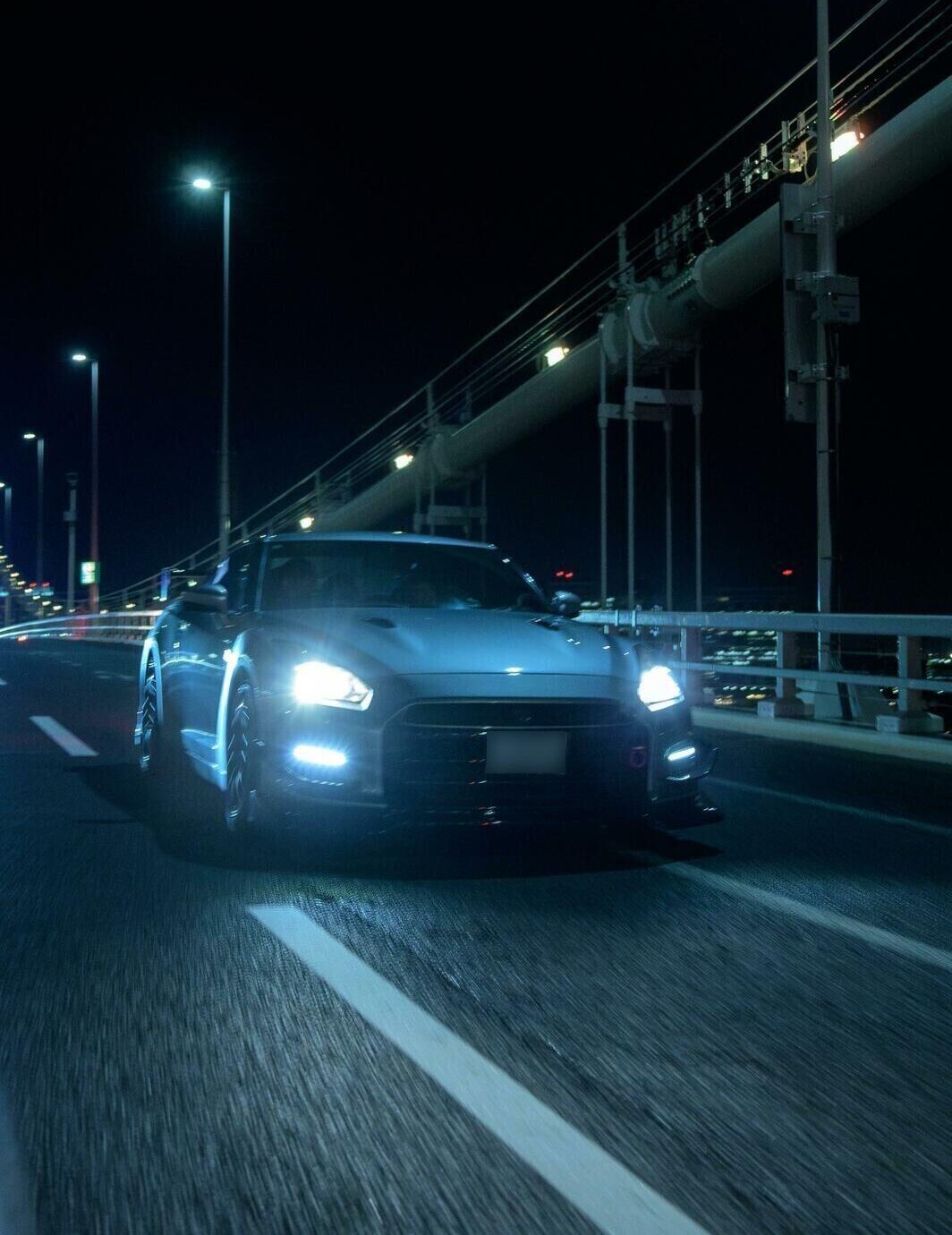 Rainbow Bridge Tokyo night drive skyline